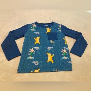 NEV Clothing Kids Bamboo Long Sleeve Shirt with Pooh Print